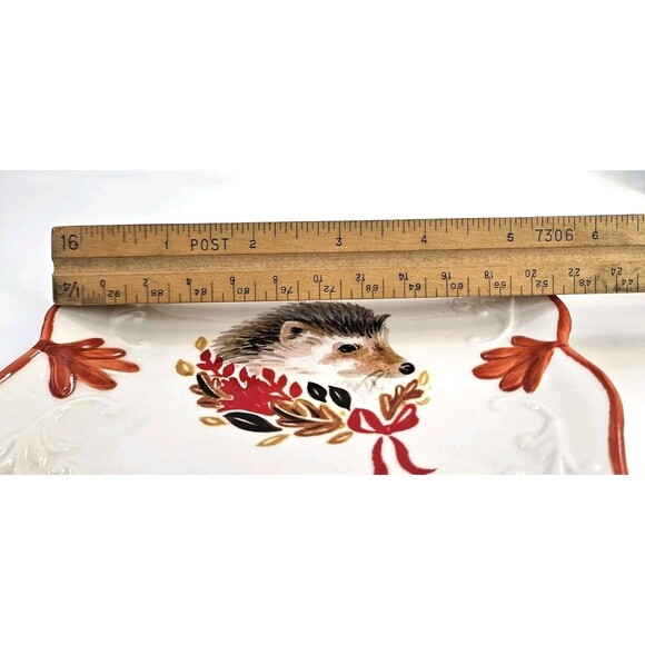 Angela Staehling Sketchbook Series Magenta Hedgehog Trivet Plate Ceramic Decor - Picture 5 of 6